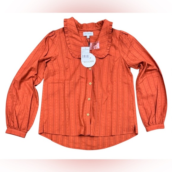 Lost + Wander Button-Down Shirt Autumn Vides Color Rust Size XS, NWT - Picture 16 of 16